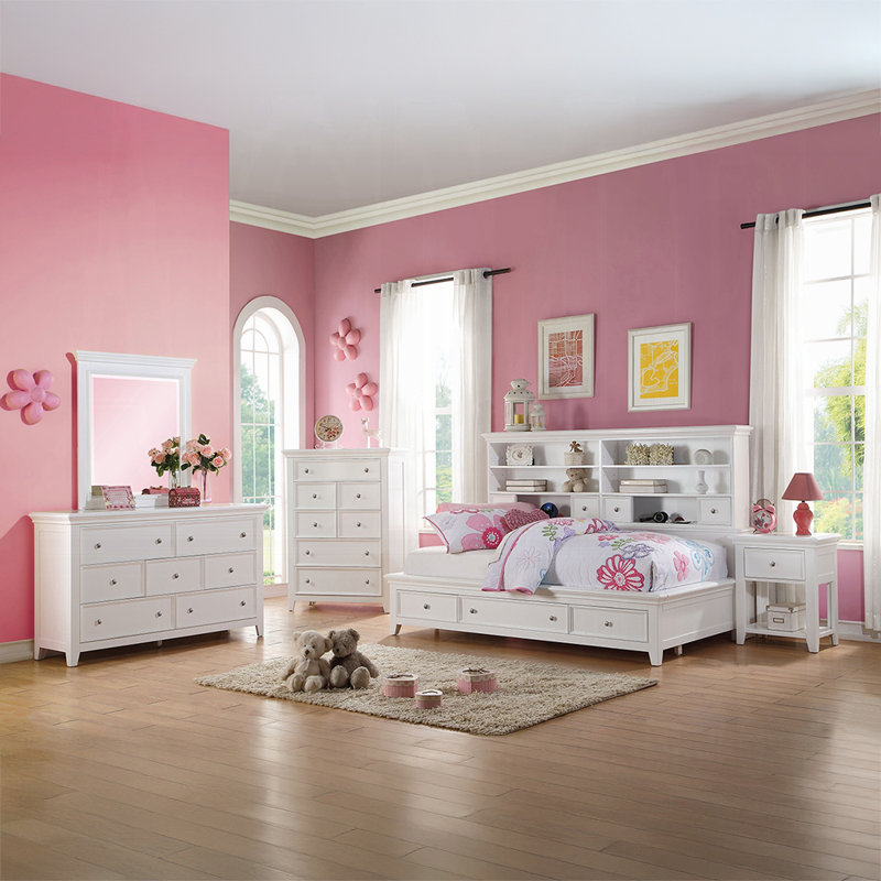 Lit de jour Lacey avec rangement (simple), Simple