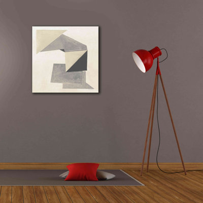 'Paper Trail Neutral' by Mike Schick, Giclee Canvas Wall Art, 26" x 26"