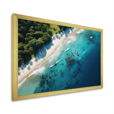 Vue aérienne de plage relaxante VI - Art mural plage