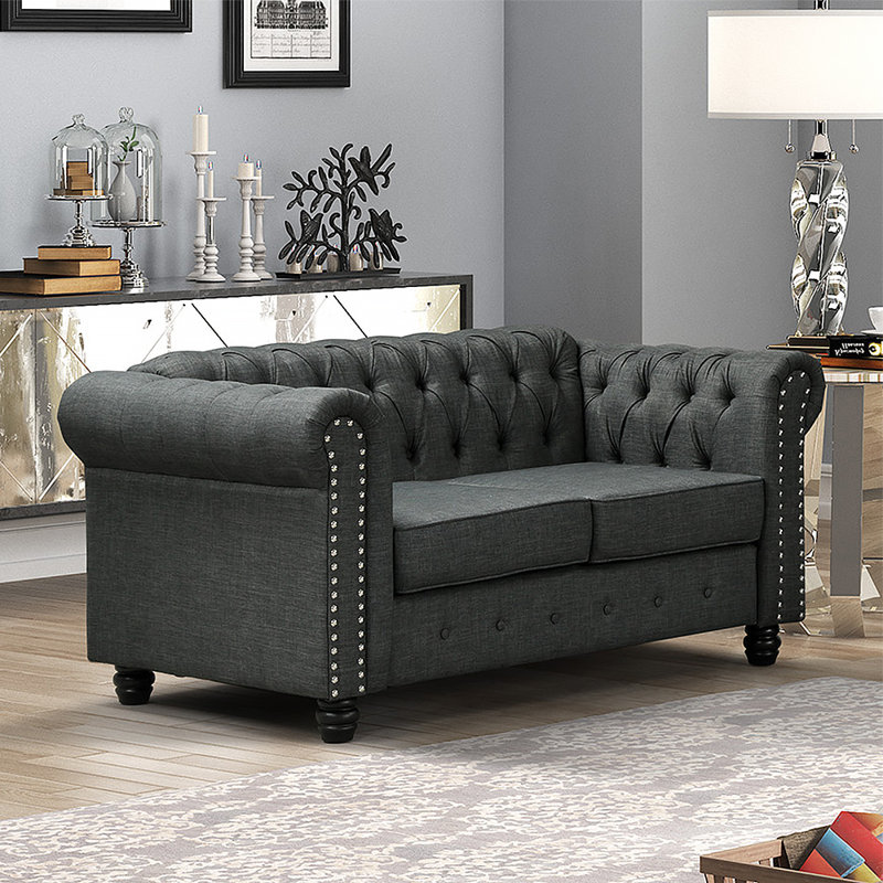 Provence 61'' Upholstered Loveseat - Thumbnail 2