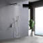 Ensemble de robinet de douche mural avec pomme de douche à effet pluie 10 "et robinet de douche à main
