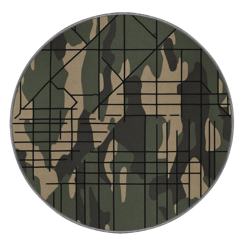 Topographic Flow Rug, Round 3'