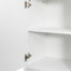 Armoire de buanderie avec portes et tablette, panier à linge inclinable, plusieurs espaces de rangement, style autoportant, tablette ouverte, tablette réglable-503512984