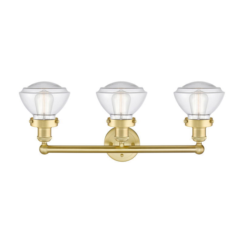 Almarosa 3 - Light Dimmable Vanity Light, Clear, Satin Gold