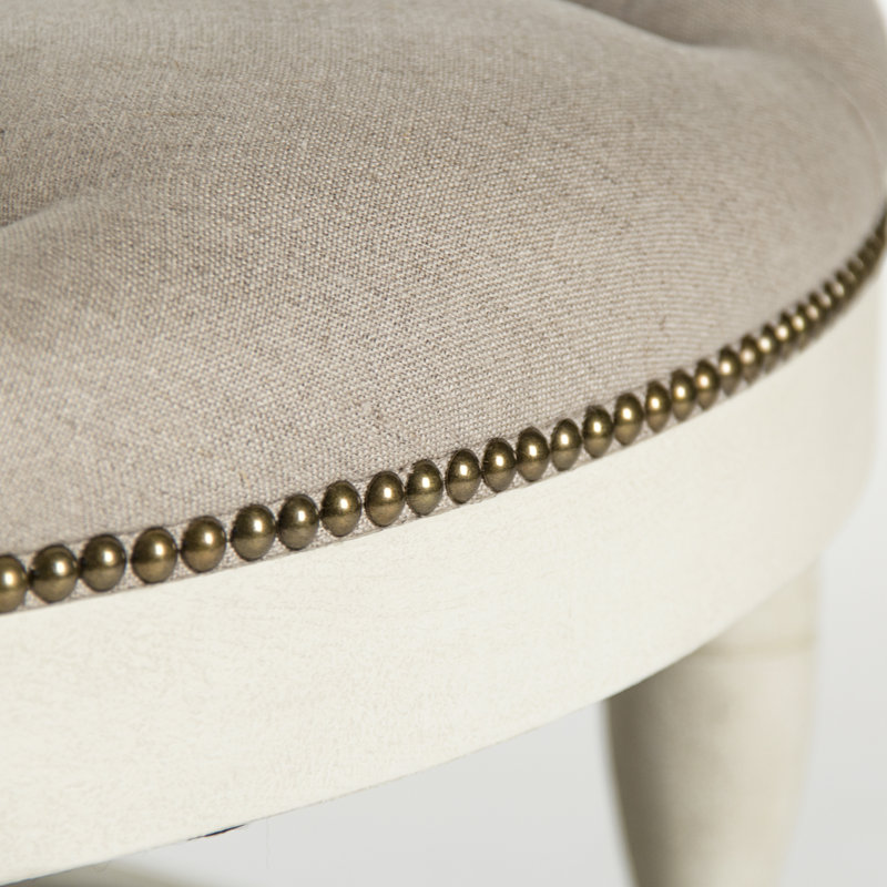 Tammy Upholstered Ottoman, Gray