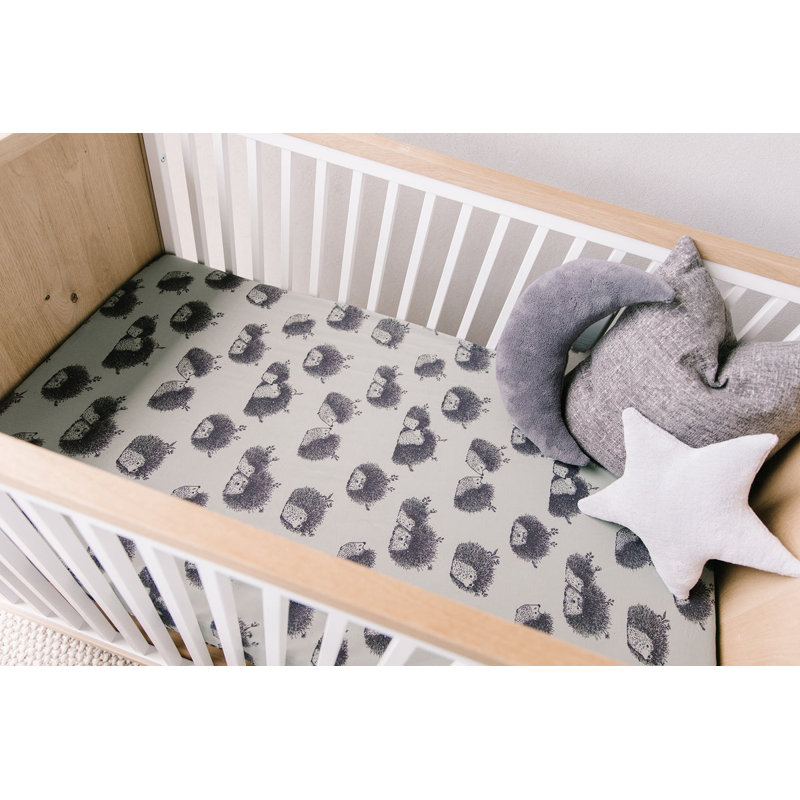 Hedgehog - Turkish Cotton Jersey, 300 Thread Count, Standard Fitted Crib Sheet