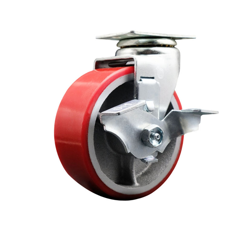 Poly sur roulettes en fonte, Rouge