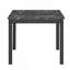 Ensemble de salle à manger à hauteur de comptoir 5 pièces, table carrée en faux marbre avec 4 chaises capitonnées-1403137245