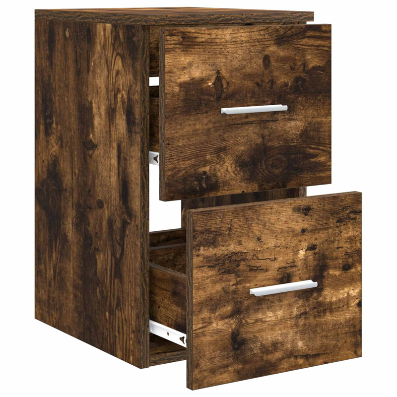 Bathroom Cabinet, 50cm H x 30cm W x 41cm D, Smoked Oak