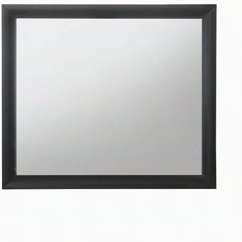 Miroir Ireland, Noir, 35 po x 39 po, Bois synthétique