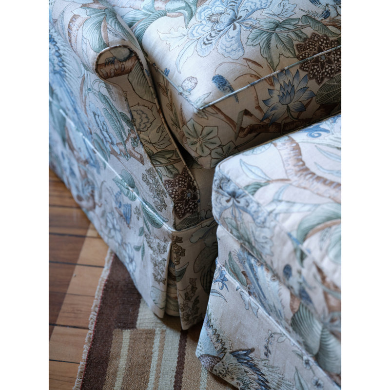 Arcadia Greenfield Print Fabric, Sky