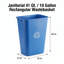 10 Gallon Beige Rectangular Commercial Plastic Wastebasket | Set of 5-132255302