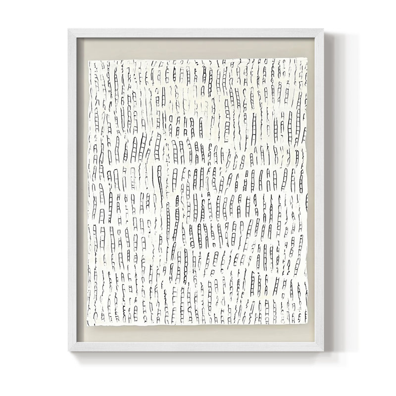 «Abstract CCXLVII», reproduction encadrée - prête à être accrochée, H 14 po x l 11 po, Blanc