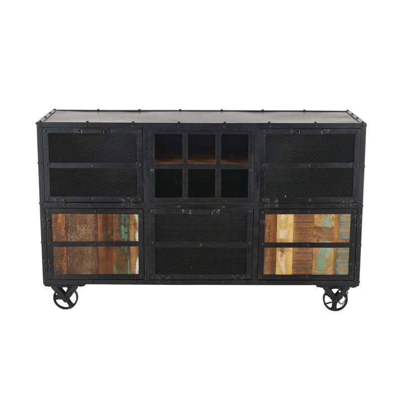 Armoire noire à 4 tablettes et 2 portes Kavalli