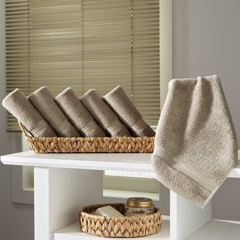 Ozdilek 6-Piece Washcloth Set 13x13 Bath Towels 100% Turkish Cotton, 600 GSM, Soft, Gentle on Sensitive Skin, Multi-Purpose Use, Washable, Reusable, Ideal for Baby Care & Spa 6 Towels