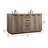 Broadlands 60 " W Freestanding Standard 2 Double Vanity Bathroom Vanity With Engineered Marble Top-34034282