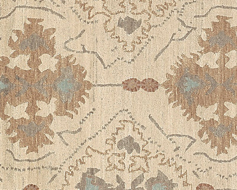 Samkara Wool Oriental Area Rug in Beige/Neutral, Rectangle 12' x 16'
