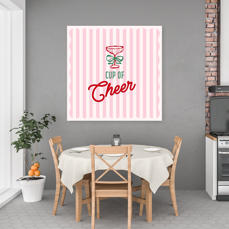 «Cup of Cheer», reproduction d'art rétro rétro, H 48 po x l 48 po