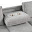 Canapé-lit modulaire Upholstery avec espace de rangement, port USB, 2 porte-gobelets sur les coussins de dossier-1602101386