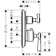 AXOR Montreux Thermostatic Trim With Volume Control Valve Trim Only
