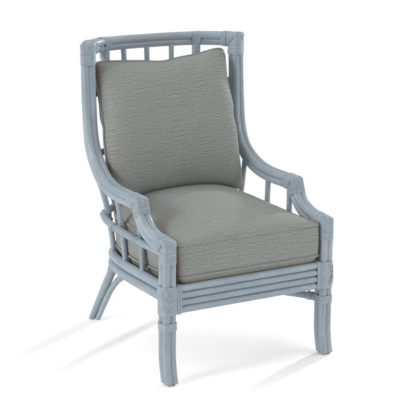 Seville Armchair, Light Blue Performance Fabric; 0851-55, Sea Glass