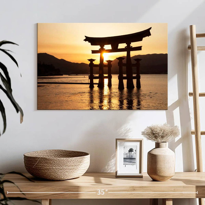 Ravi Miyajima Torii Sunset, 16" H x 24" W