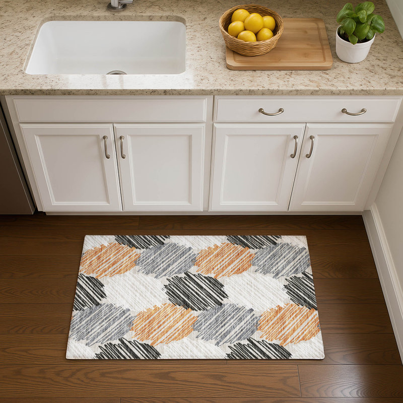 Premium Machine Washable Mayfield AMF1942 Geometric Rug, Rectangle 1'8" x 2'6"