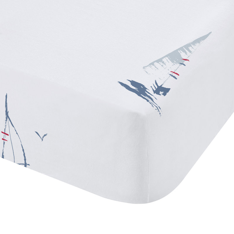 Sailing Boats Fitted Sheet, Toddler (70 x 140cm)