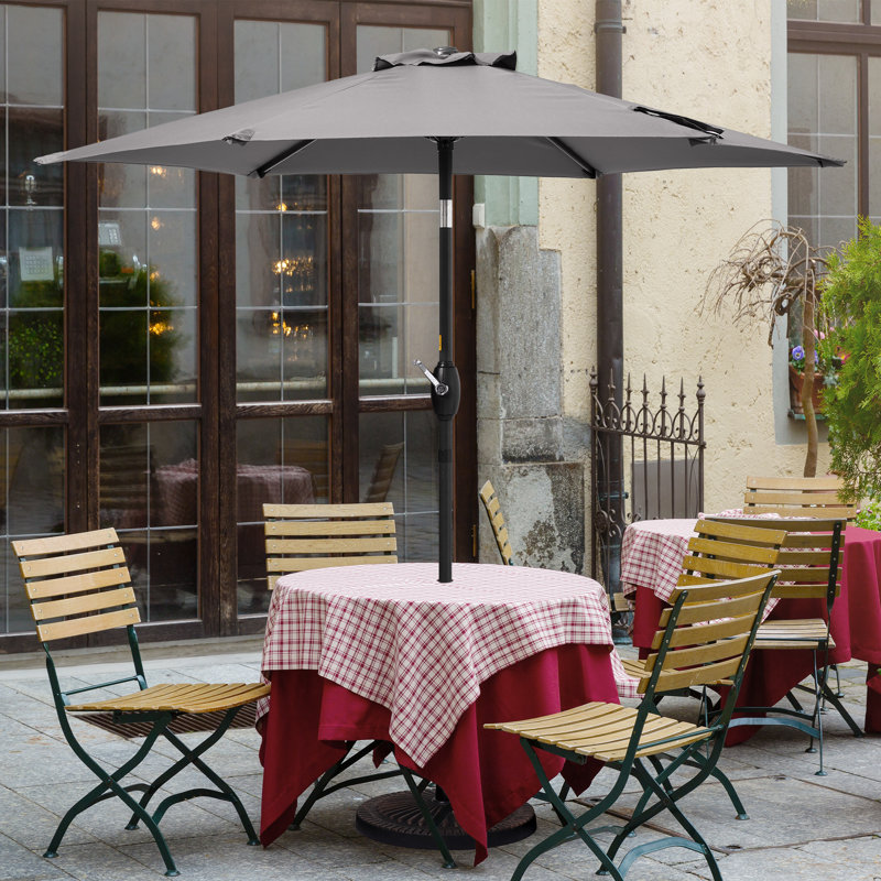 Parasol de marché 90 po Daljeet, Gris
