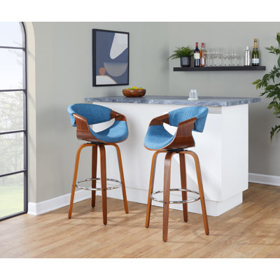 Archaimbaud Swivel Upholstered Counter Stool