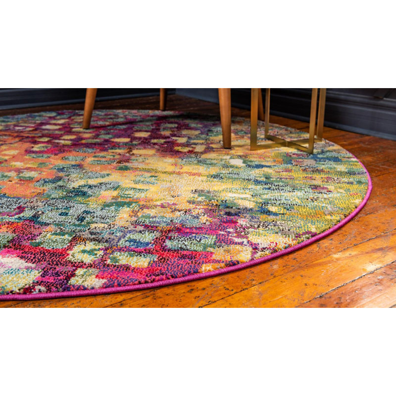 Meadow Abstract Indoor Rug, Square 4'