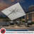 Roshundra Solar Powered LED 10' Square Cantilever Umbrella，Without Base