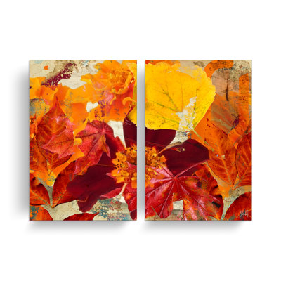 Fall Ink XII - 2 Piece Wrapped Canvas Print
