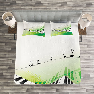 Music Bedspread Set with Shams