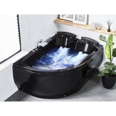 Bracey 1590mm x 113mm Whirlpool Acrylic Bathtub with Tap
