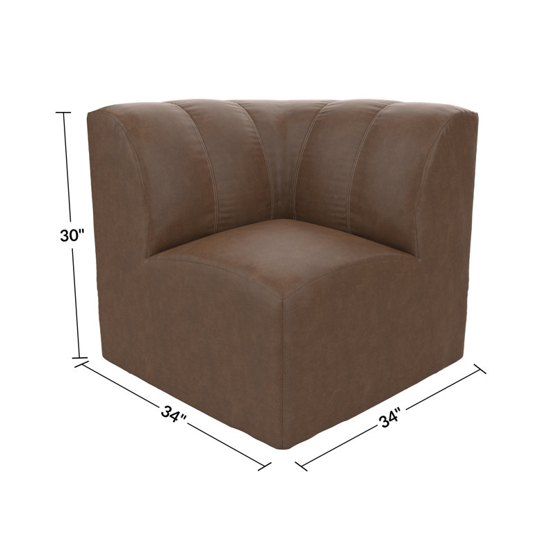Chaise de coin modulaire sans accoudoirs Lavli
