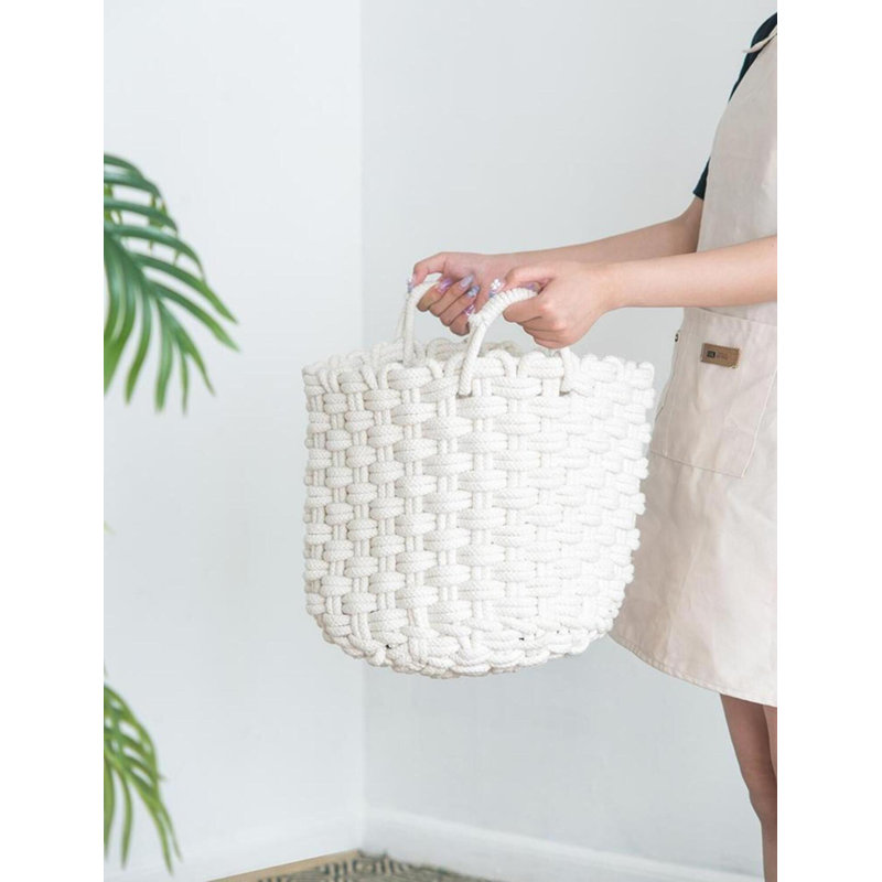 Becka Fabric Basket With Handles - Set of 3