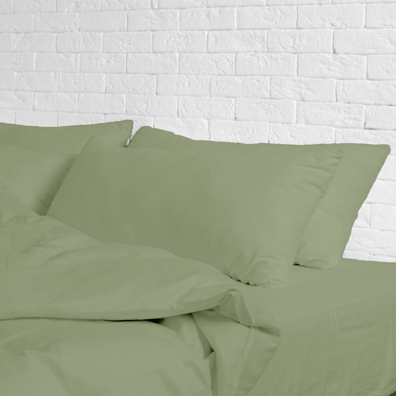 Ensemble de draps en micro-fibre, Double, Sauge