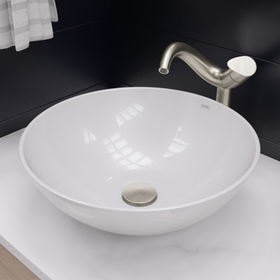 Lavabo de salle de bain circulaire en céramique pour bateau