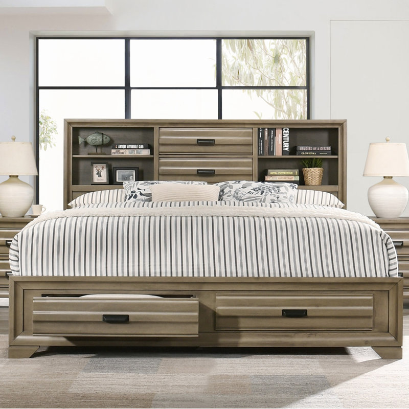Petronela Solid Wood Piece Bedroom Set, King