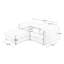 Élégant canapé 2 places en chenille avec siège de rangement repose-pieds, dossier cylindrique et accoudoirs, offrant un rangement caché et une flexibilité modulaire pour la vie moderne-1425702640