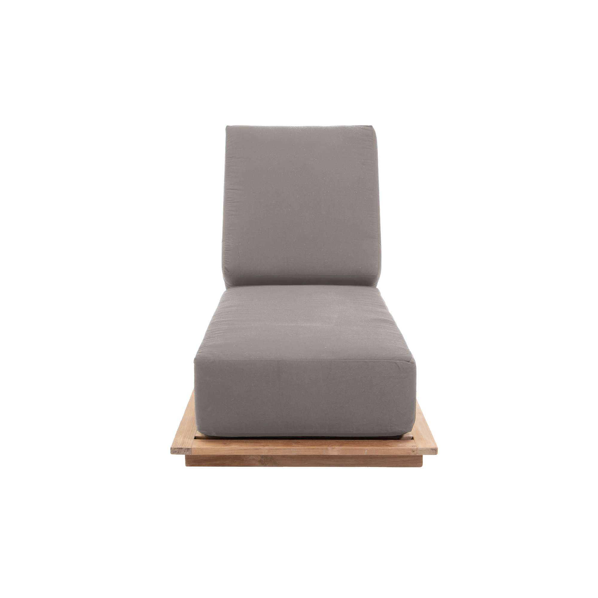 Varenna 27.5'' Outdoor Teak Chaise Lounge, Taupe