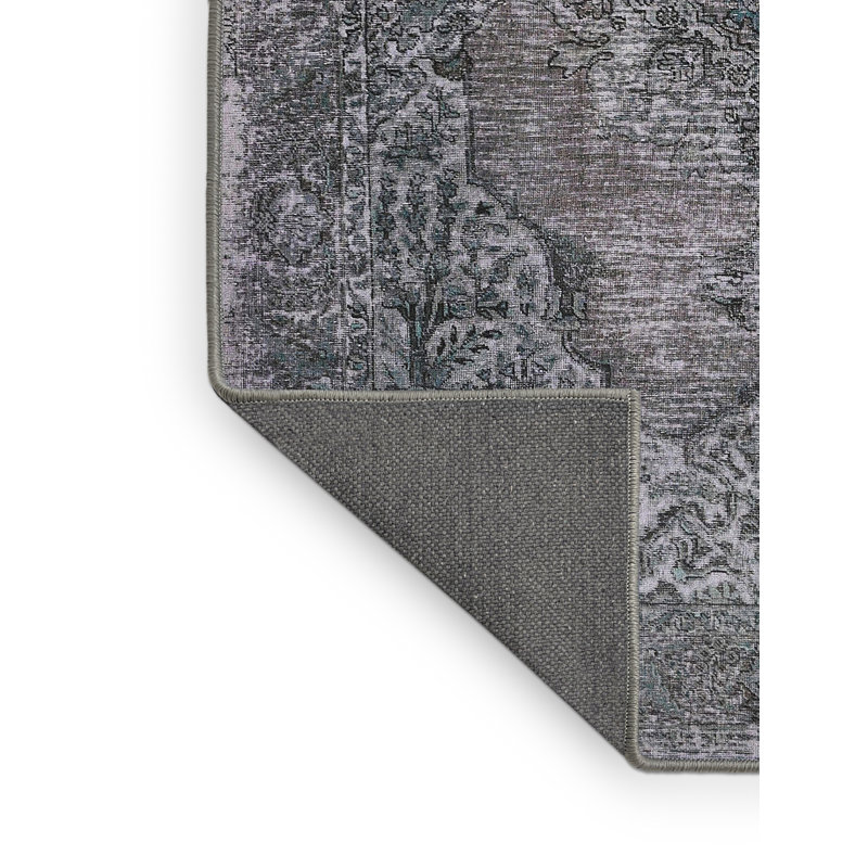 Tapis gris/zone noire contemporaine, Rectangle 8 pi x 10 pi
