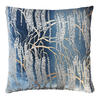 Metallic Square Velvet Pillow Cover & Insert