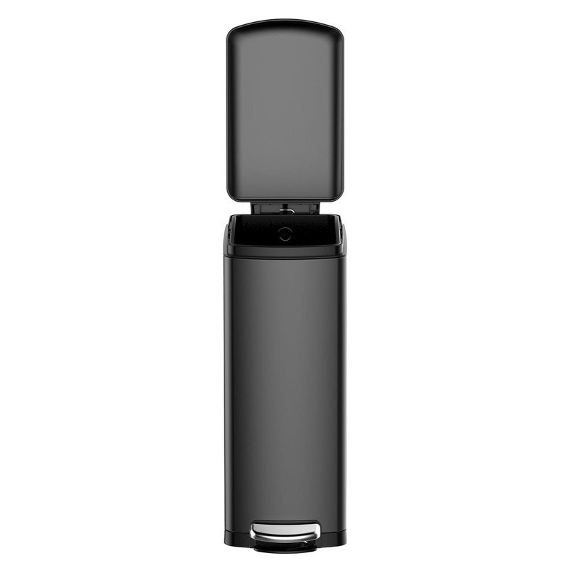Poubelle 8 gallons avec couvercle à fermeture douce, poubelle en acier inoxydable avec seau amovible