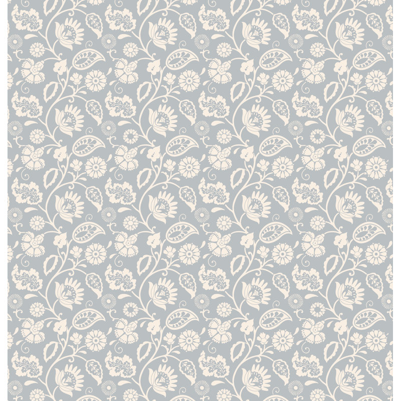 Rideau de douche Floral, Gris clair