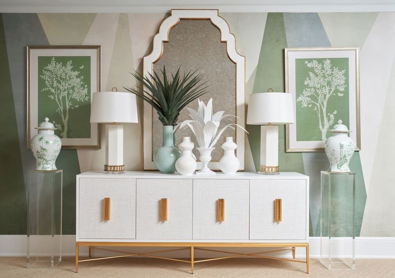 Miriam Table Lamp, White/Gold
