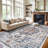 Wide Hallway Rug: Vintage Washable Soft for Living Room Bedroom Water Resistant Carpet with Non-Slip Backing for Entry Kitchen Dining Room Thin Bathroom Floor Mat(Brick)-1813402913-1837069372