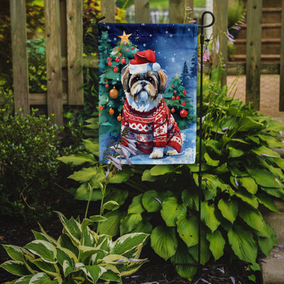 Drapeau de Noël Shih Tzu