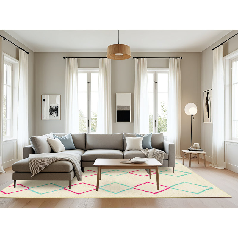 Abstract Indoor Rug, Rectangle 8' x 10'